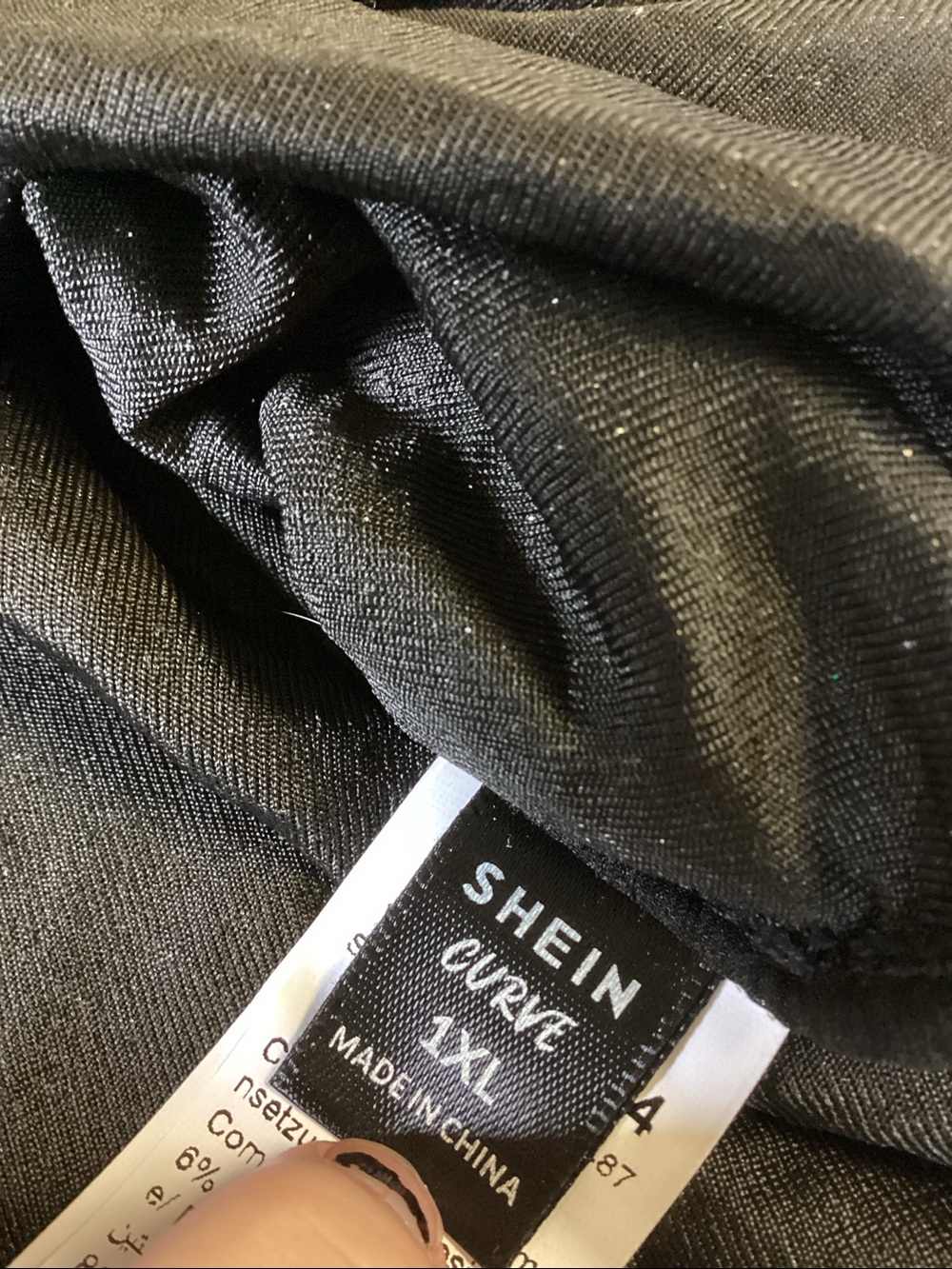 SHEIN Curve Sparkly Dress With Sheer Sleeves - Picture 5 of 5